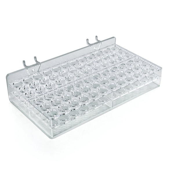72-Compartment Tray - round slot .625", PK2